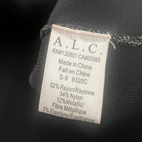 A.L.C. Ali Silver metallic Knit Crop Top Size Small Celebrity Style - Picture 4 of 5